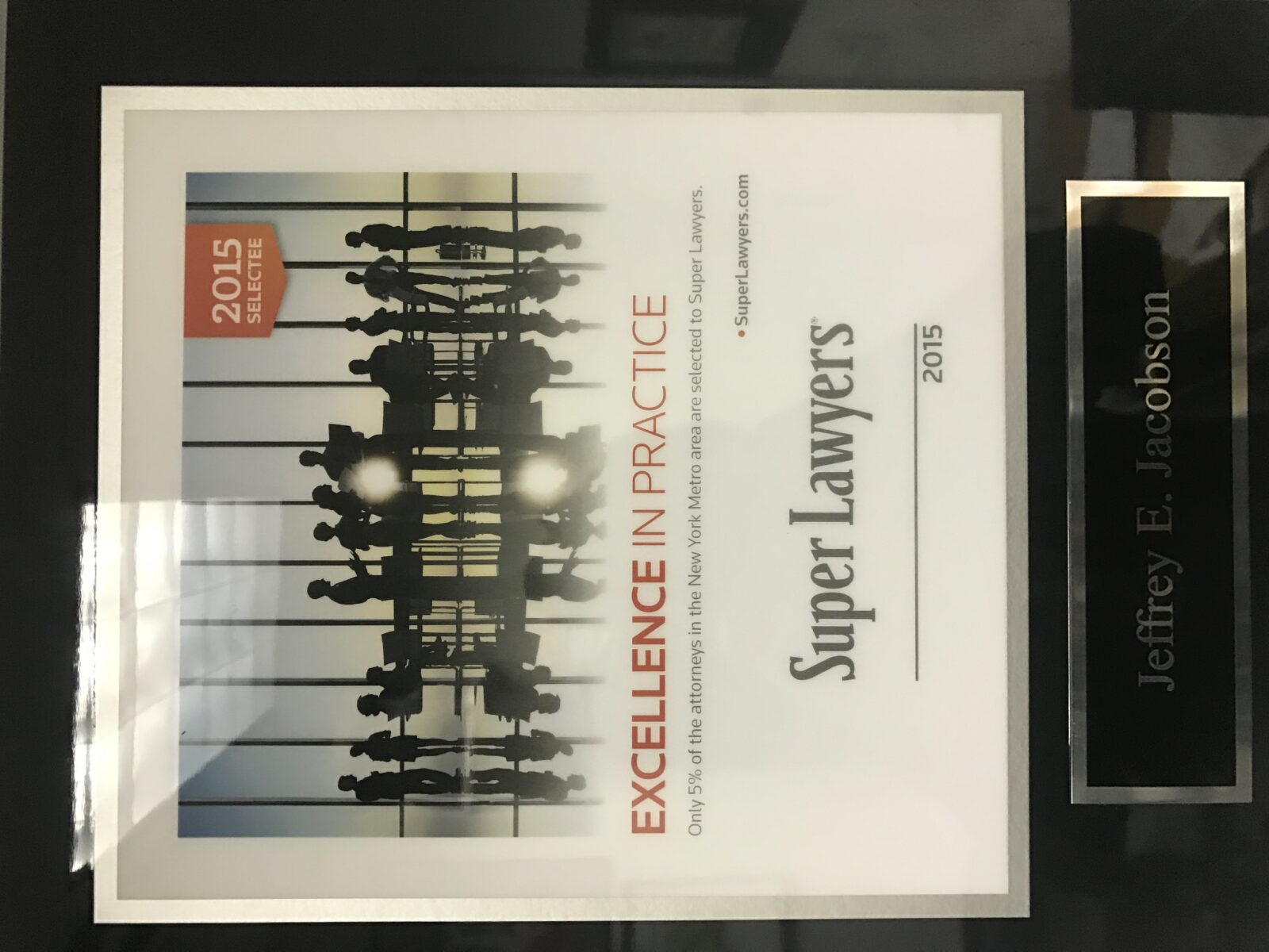 Jeffrey E. Jacobson selected SuperLawyers