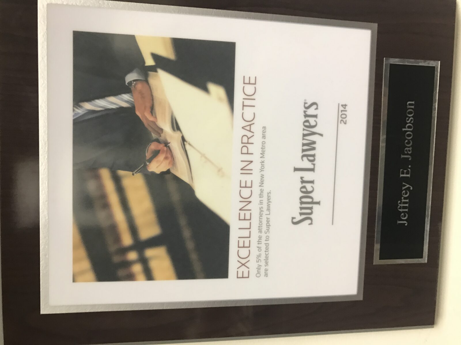 Jeffrey E. Jacobson selected as SuperLawyer