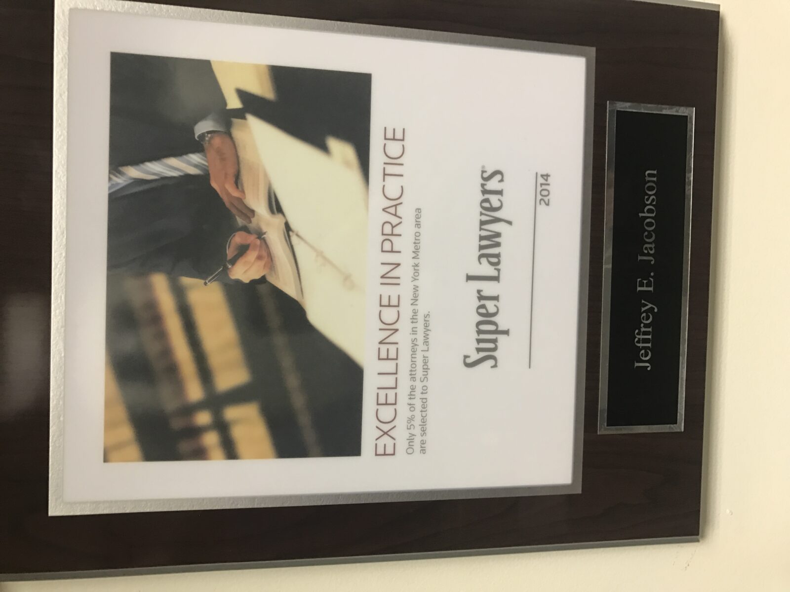 Jeffrey E. Jacobson selected as SuperLawyer