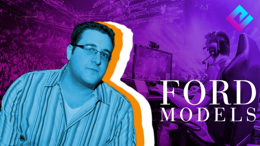 Man with glasses and gamer in background.