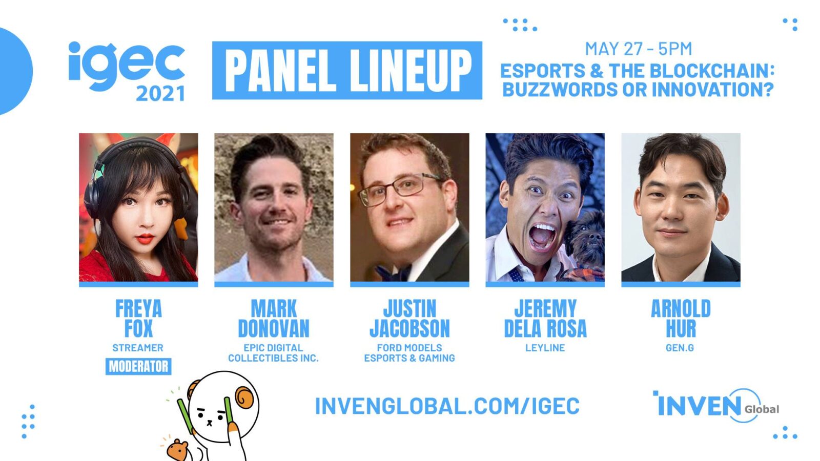 Panel lineup for IGEC 2021 event.