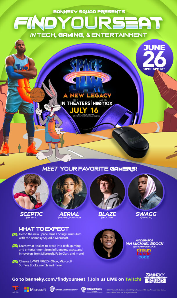 Find Your Seat event poster with details.