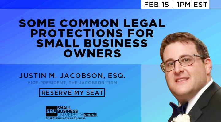 Webinar on legal protections for businesses.