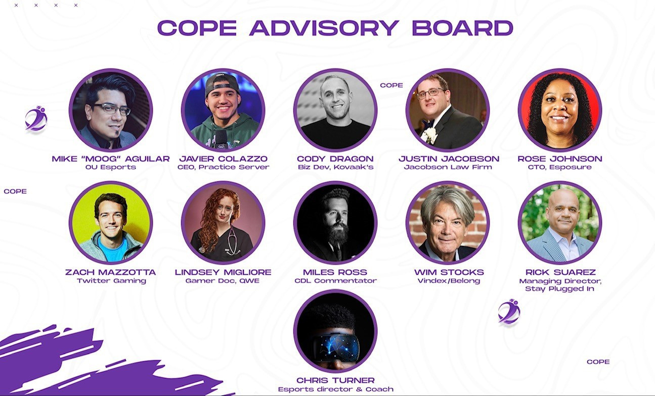 COPE Advisory Board member portraits and names.